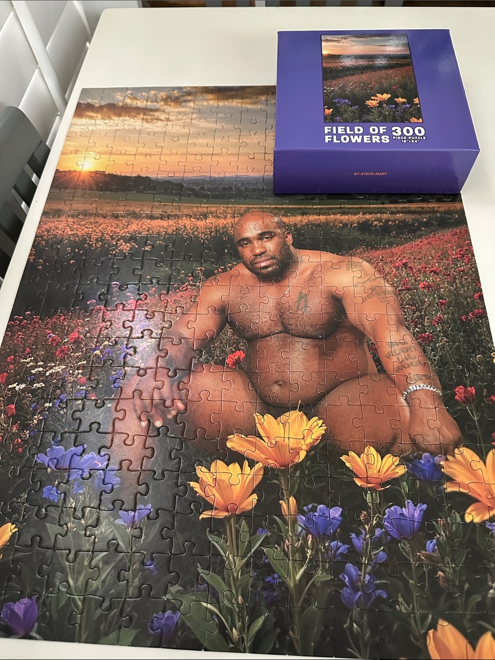 Prank Field of 300 Flowers Jigsaw Puzzle - Multicolor